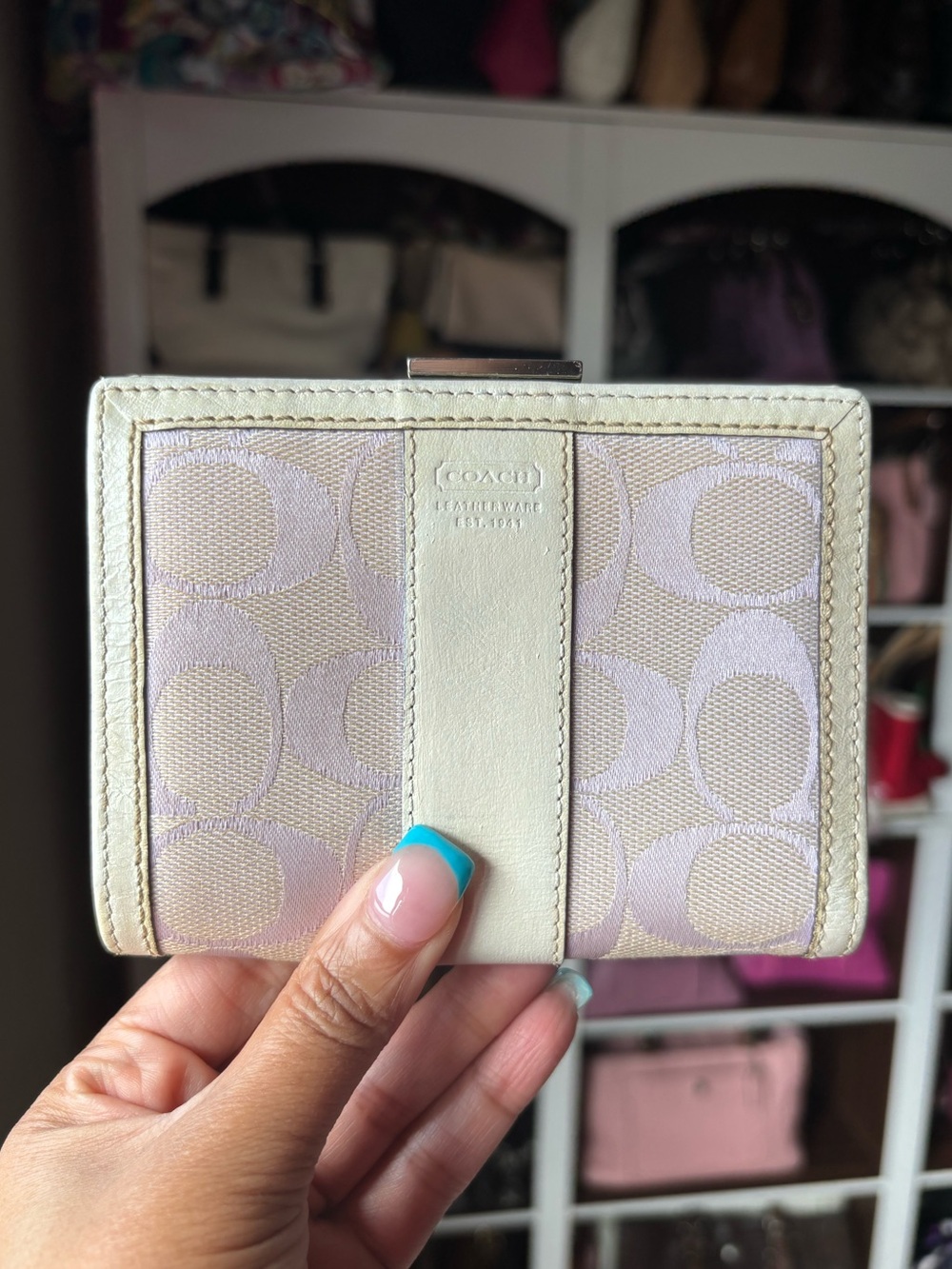 ✨💜Super Rare! COACH Framed French Purse #6K11✨💜